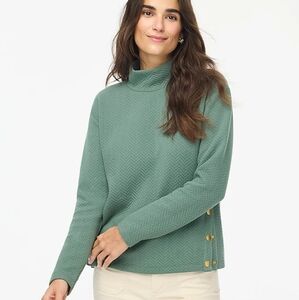 J Crew Herringbone mockneck sweatshirt